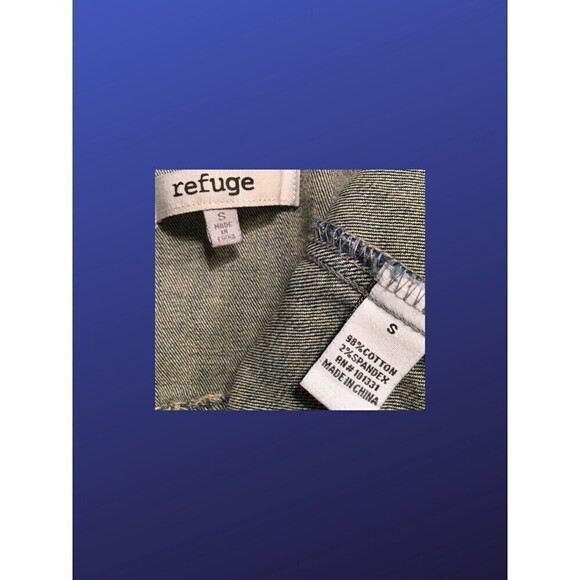 REFUGE Cropped Jean Jacket, BLUE/DARK WASH, Women's Size Small, NWOT - Picture 3 of 9